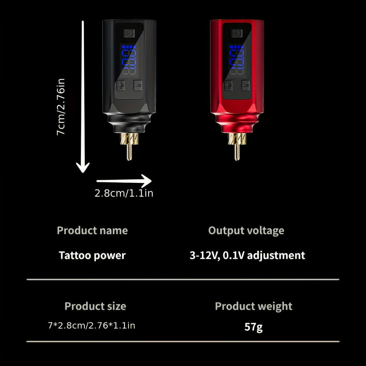 100174 Wireless Tattoo Battery Power Supply, RCA - Neebol