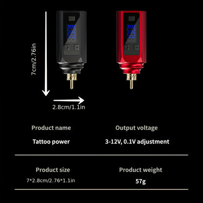 100174 Wireless Tattoo Battery Power Supply, RCA - Neebol