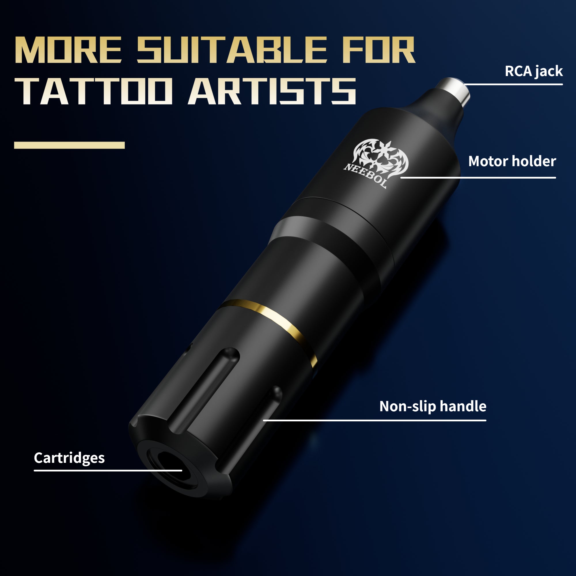 Neebol Wireless Tattoo Gun Kit, Complete Tattoo Machine Package with E