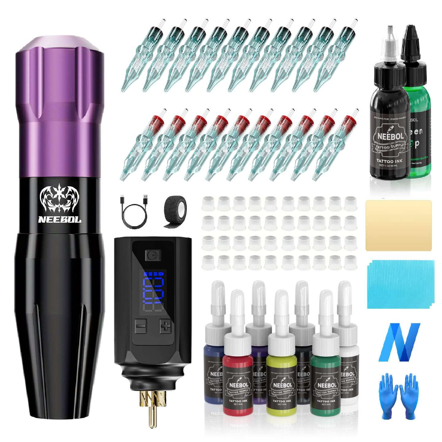 Tattoo Kit - B13 Tattoo Pen & 100174 Power Supply - Neebol