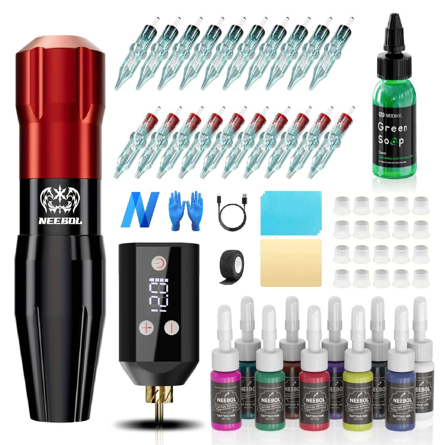 Tattoo Kit - B13 Tattoo Pen & 67A Power Supply - Neebol