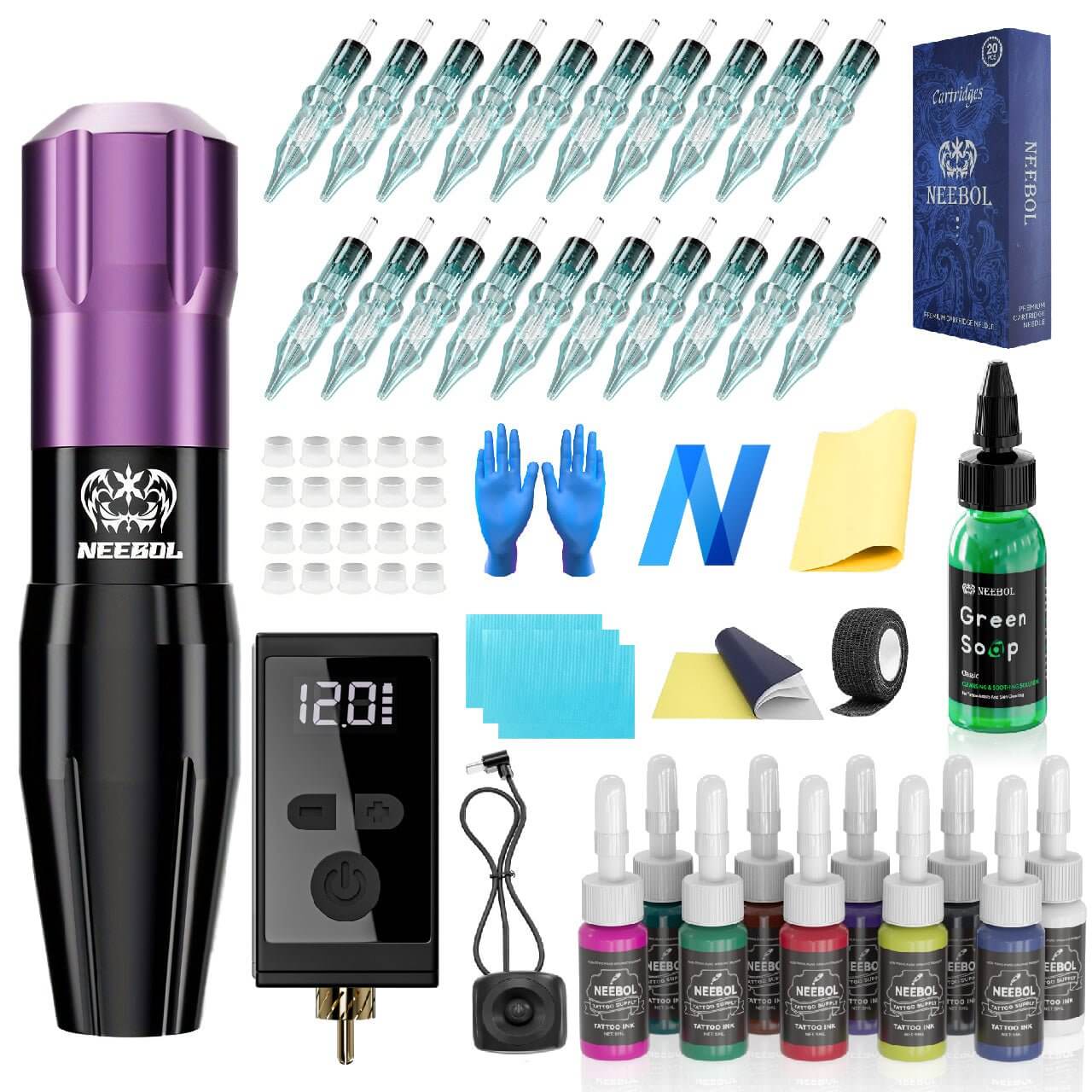 Tattoo Kit - B13 Tattoo Pen & WX1P Power Supply - Neebol