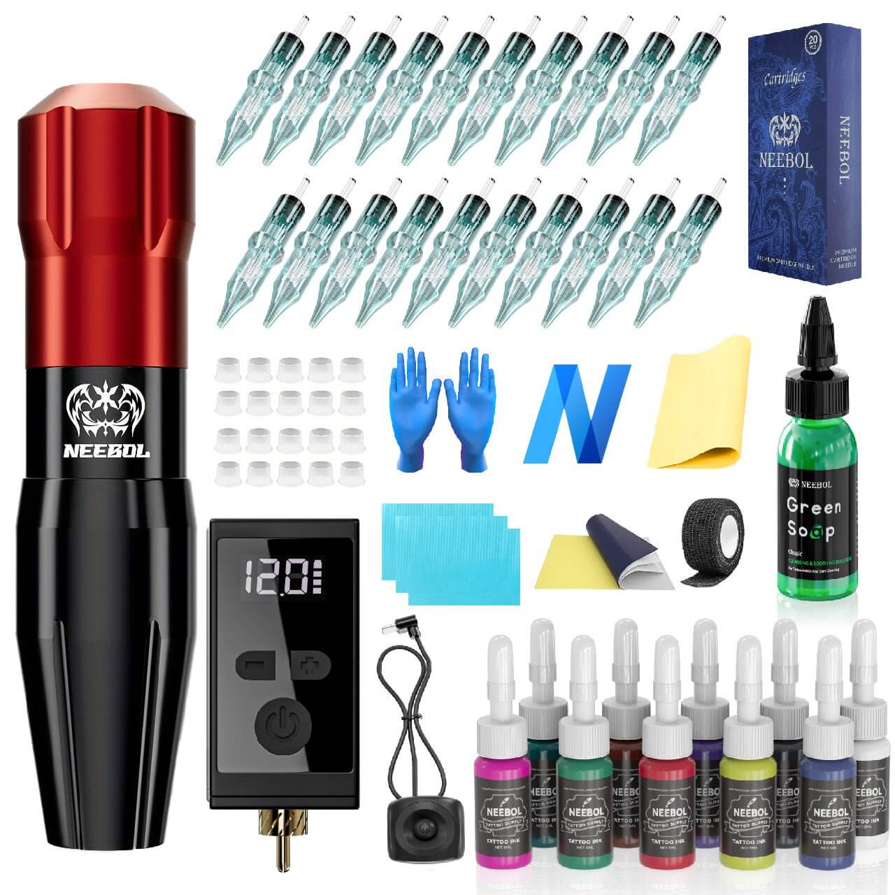 Tattoo Kit - B13 Tattoo Pen & WX1P Power Supply - Neebol