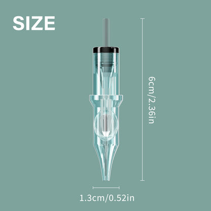 Tattoo Needle Cartridges, RL 50pc Mixed Size-Emerald-Neebol