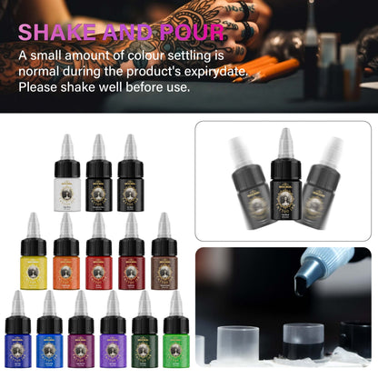 Tattoo Ink Set - 14 Colors - Neebol