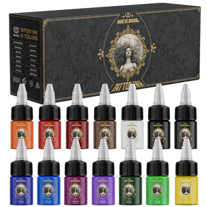  Tattoo Ink Set - 14 Colors - Neebol