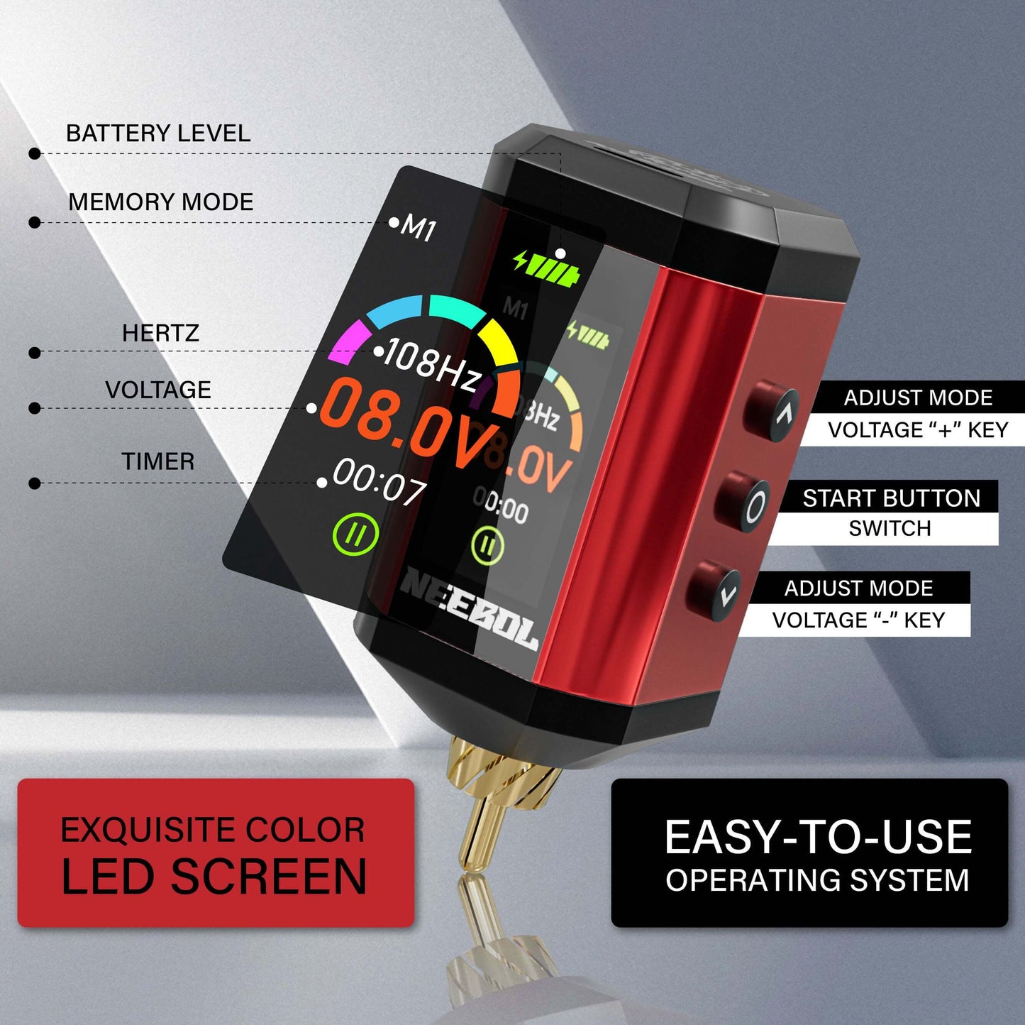 QM66 Wireless Tattoo Battery