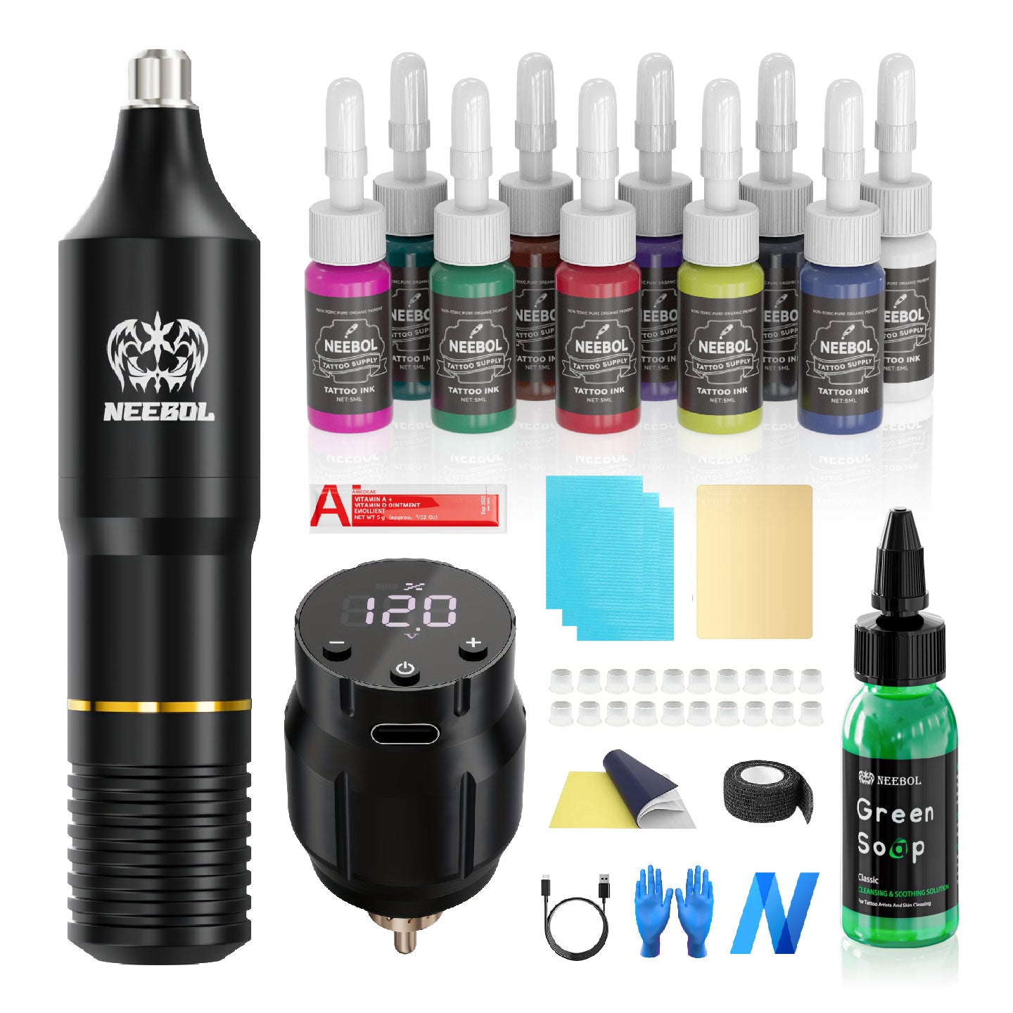 Tattoo Kit - KWL Tattoo Pen & PDY Power Supply - Neebol